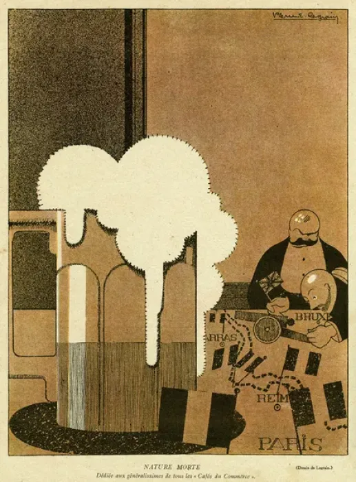 Framed Print : Cartoon, Still Life, WW1 Framed Print : Cartoon, Still Life, WW1