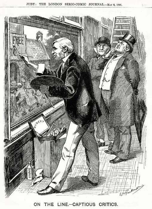 Framed Print : Cartoon, On the Line - Captious Critics Framed Print : Cartoon, On the Line - Captious Critics