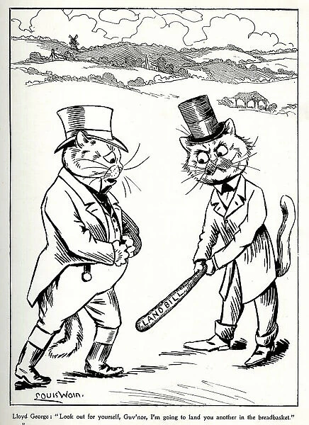 Cartoon, Lloyd George and the Land Bill