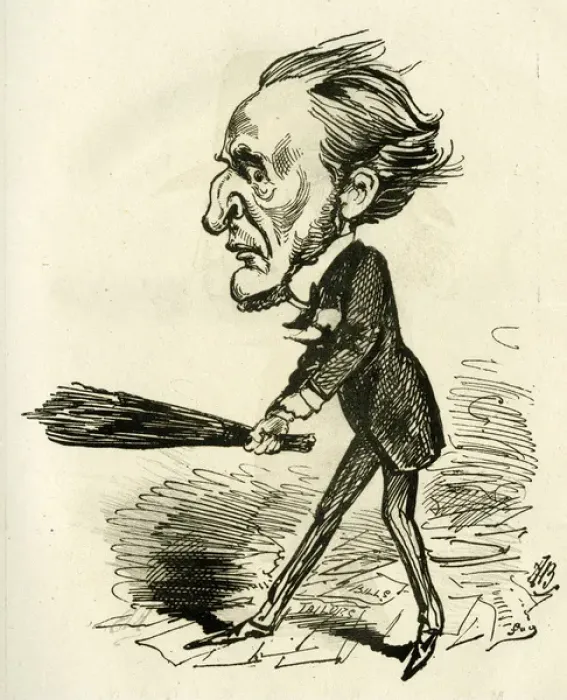 Framed Print : Cartoon, Lord Cairns annoyed by his sons debts Framed Print : Cartoon, Lord Cairns annoyed by his sons debts