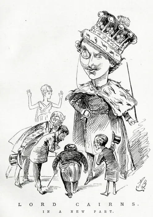 Framed Print : Cartoon, Lord Cairns, In A New Part Framed Print : Cartoon, Lord Cairns, In A New Part