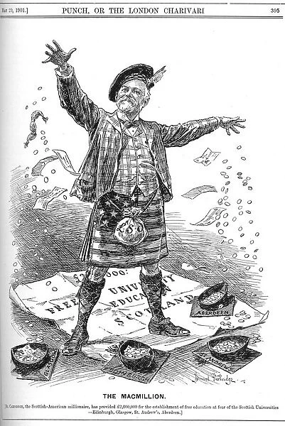 Cartoon, The Macmillion (Andrew Carnegie)