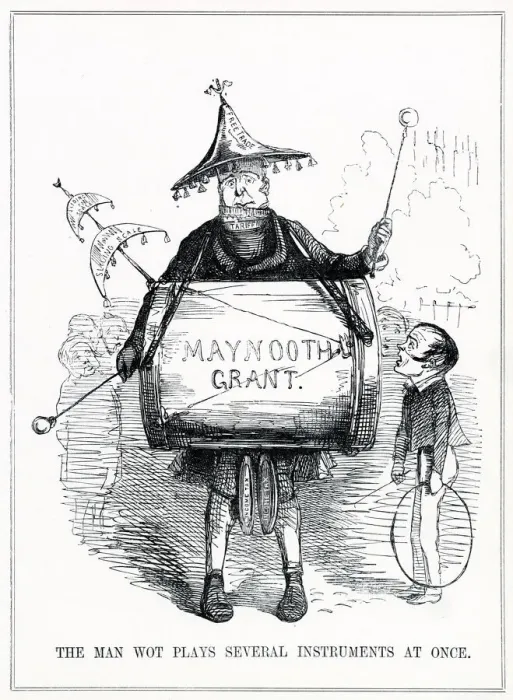 Framed Print : Cartoon, The Man Wot Plays Several Instruments At Once Framed Print : Cartoon, The Man Wot Plays Several Instruments At Once