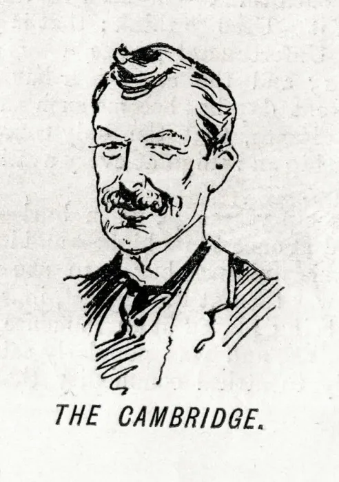 Framed Print : Cartoon, manager of the Cambridge Theatre, London Framed Print : Cartoon, manager of the Cambridge Theatre, London