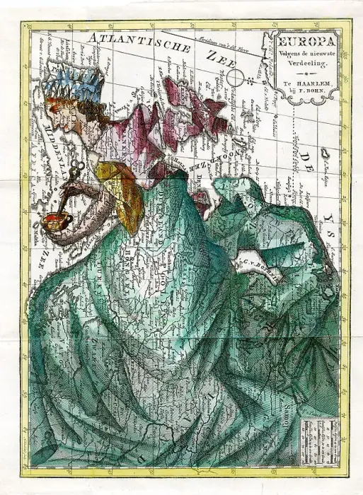 Framed Print : Cartoon Map of Europe Framed Print : Cartoon Map of Europe