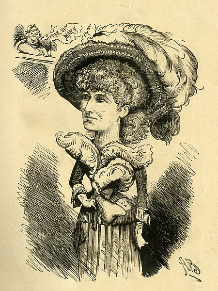 Cartoon, Mary Anderson, actress