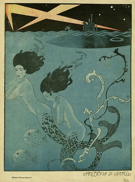 Cartoon, Mermaids and U-Boats, WW1