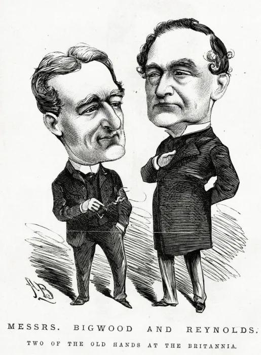 Framed Print : Cartoon, Messrs Bigwood and Reynolds Framed Print : Cartoon, Messrs Bigwood and Reynolds