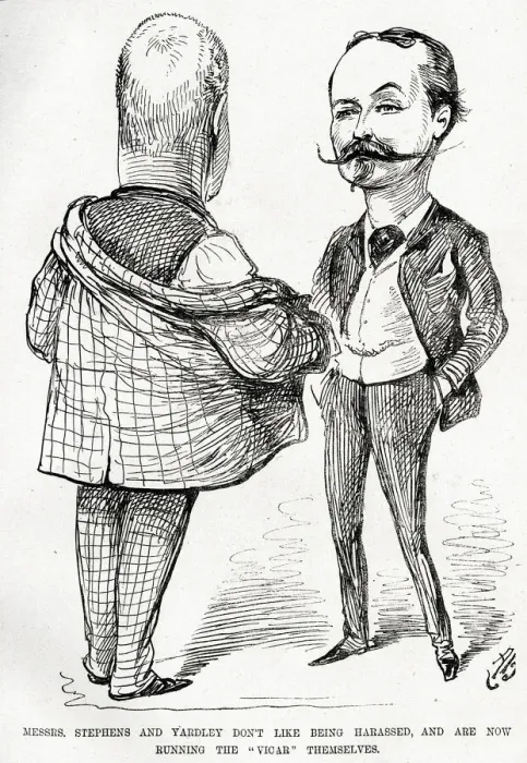 Framed Print : Cartoon, Messrs Stephens and Yardley Framed Print : Cartoon, Messrs Stephens and Yardley