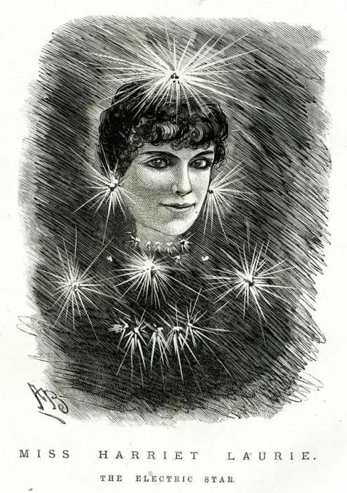 Framed Print : Cartoon, Miss Harriet Laurie, The Electric Star Framed Print : Cartoon, Miss Harriet Laurie, The Electric Star