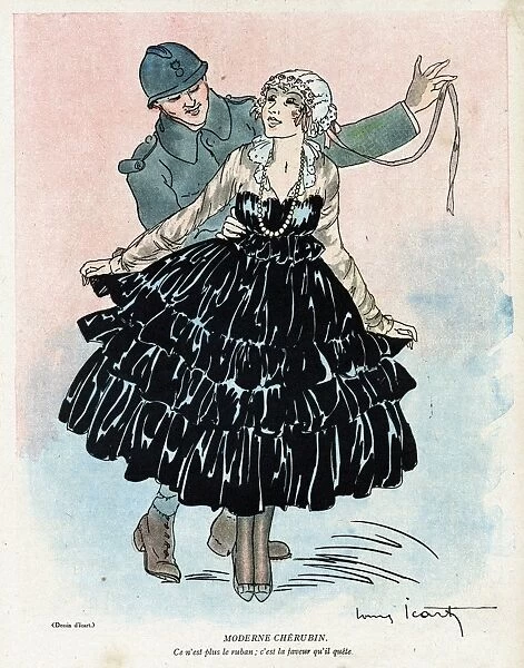 Cartoon, Modern cherub, WW1