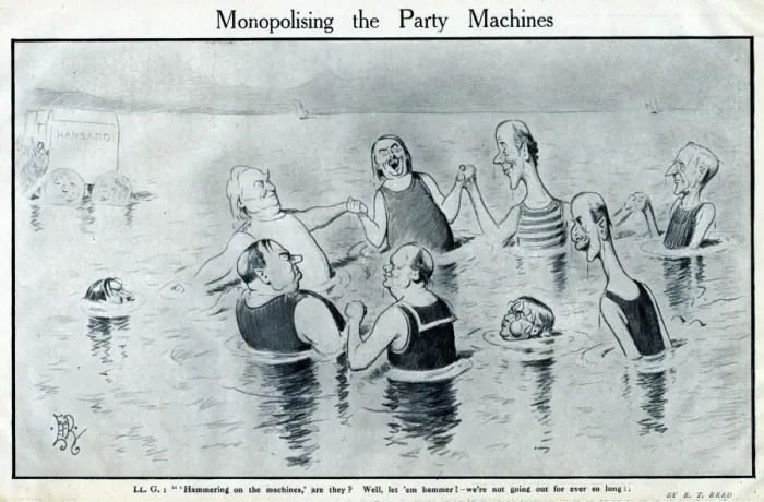 Framed Print : Cartoon, Monopolising the Party Machines Framed Print : Cartoon, Monopolising the Party Machines