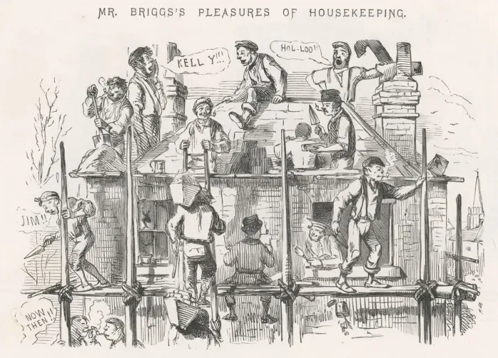 Framed Print : Cartoon, Mr Briggss Pleasures of Housekeeping Framed Print : Cartoon, Mr Briggss Pleasures of Housekeeping