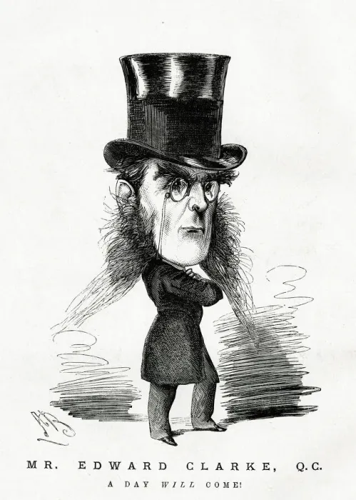 Framed Print : Cartoon, Mr Edward Clarke, QC, A Day Will Come Framed Print : Cartoon, Mr Edward Clarke, QC, A Day Will Come