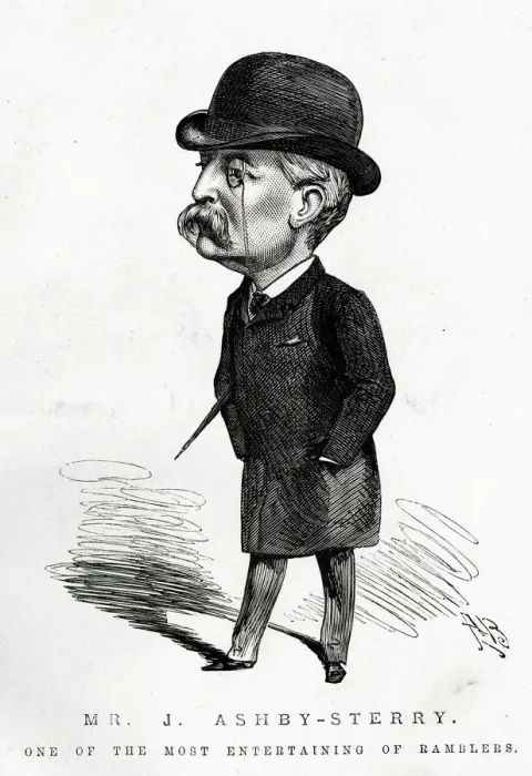 Framed Print : Cartoon, Mr J Ashby-Sterry, poet, novelist and journalist Framed Print : Cartoon, Mr J Ashby-Sterry, poet, novelist and journalist