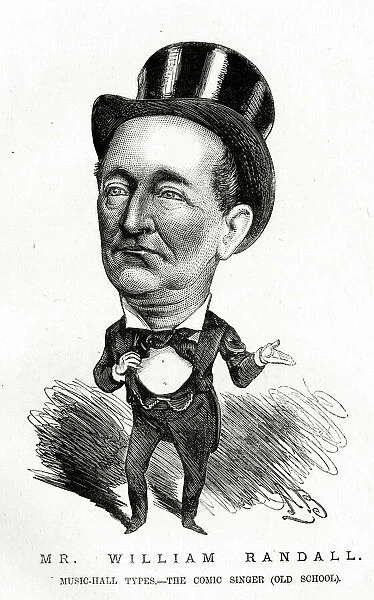 Cartoon, Mr William Randall, comic singer