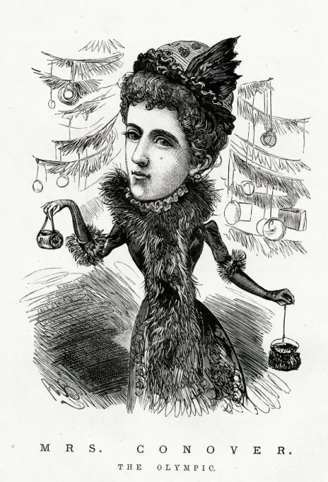 Framed Print : Cartoon, Mrs Conover, Olympic Theatre, London Framed Print : Cartoon, Mrs Conover, Olympic Theatre, London