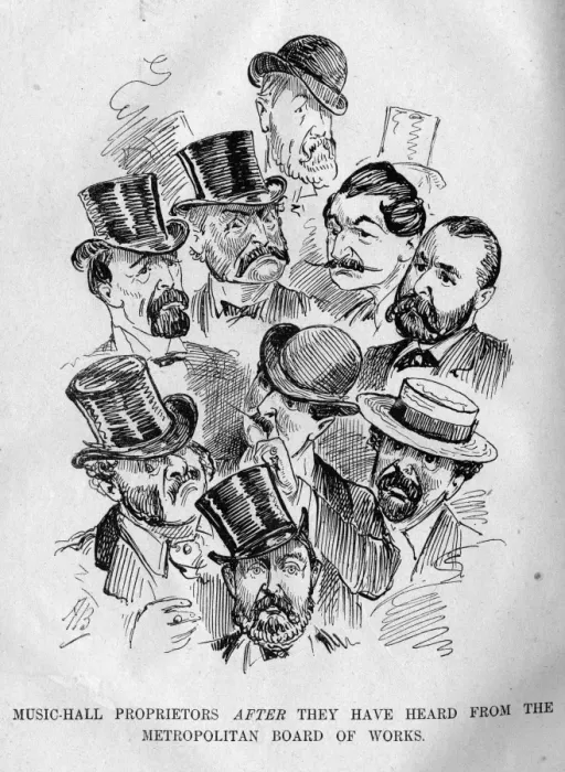 Framed Print : Cartoon, Music hall proprietors Framed Print : Cartoon, Music hall proprietors