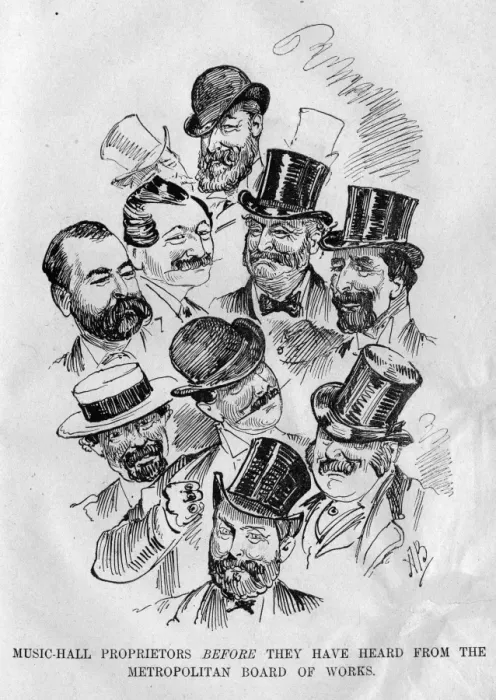 Framed Print : Cartoon, Music hall proprietors Framed Print : Cartoon, Music hall proprietors