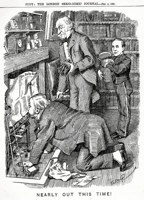 Framed Print : Cartoon, Nearly Out This Time! Irish Home Rule Framed Print : Cartoon, Nearly Out This Time! Irish Home Rule