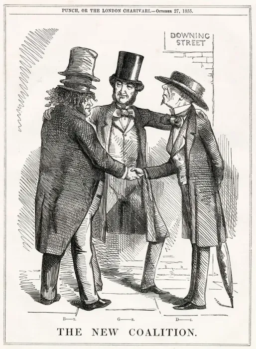 Framed Print : Cartoon, The New Coalition