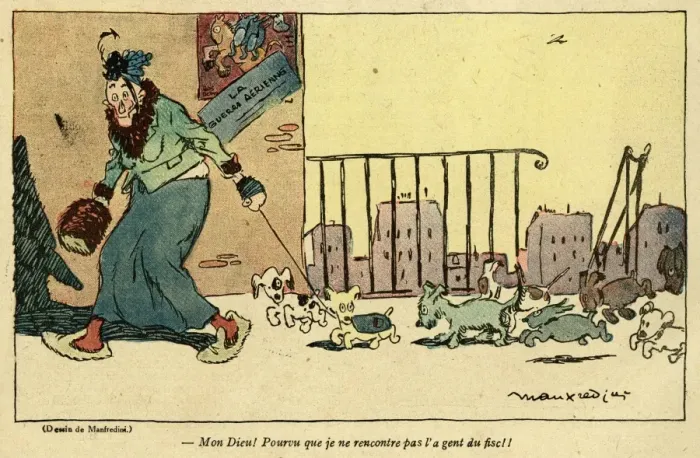 Framed Print : Cartoon, New taxes on dogs, WW1 Framed Print : Cartoon, New taxes on dogs, WW1