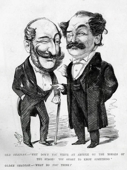 Framed Print : Cartoon, Two Obadiahs, the morals of the stage Framed Print : Cartoon, Two Obadiahs, the morals of the stage