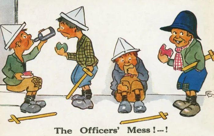 Framed Print : Cartoon - The Officers Mess