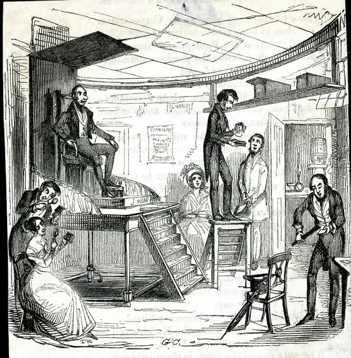 Framed Print : Cartoon, Photographic Phenomena, by George Cruikshank Framed Print : Cartoon, Photographic Phenomena, by George Cruikshank