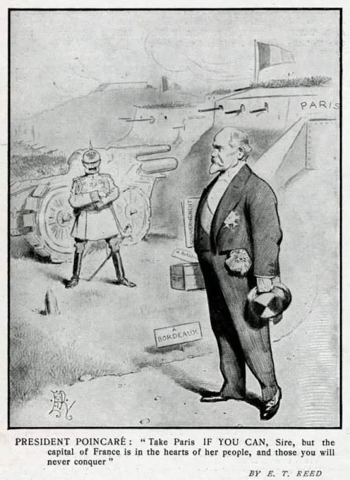 Framed Print : Cartoon, Poincare and Kaiser, WW1 Framed Print : Cartoon, Poincare and Kaiser, WW1