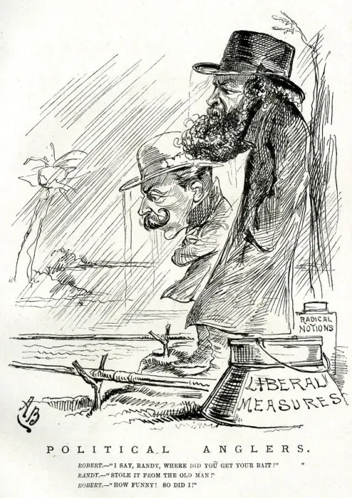 Framed Print : Cartoon, Political Anglers Framed Print : Cartoon, Political Anglers