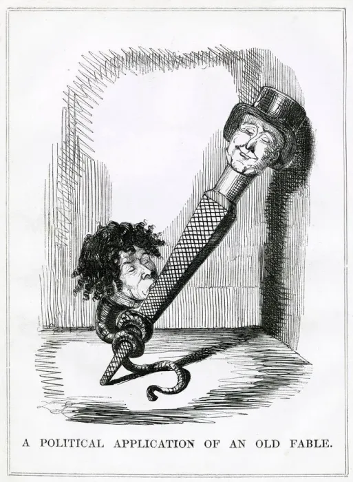 Framed Print : Cartoon, A Political Application of an Old Fable Framed Print : Cartoon, A Political Application of an Old Fable