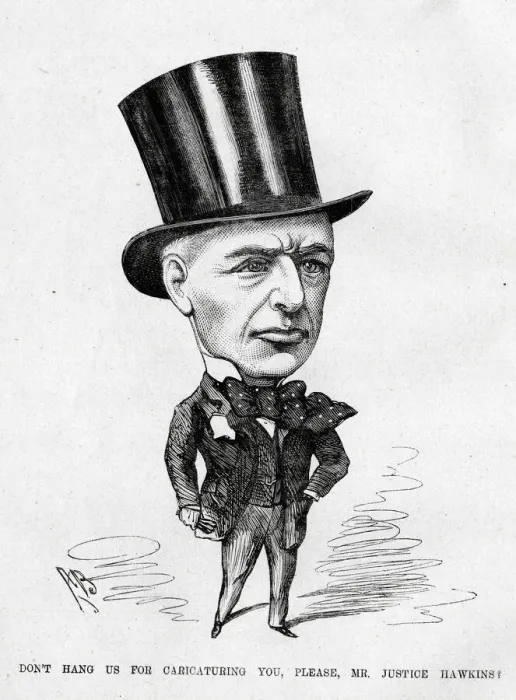 Framed Print : Cartoon portrait, Justice Henry Hawkins Framed Print : Cartoon portrait, Justice Henry Hawkins