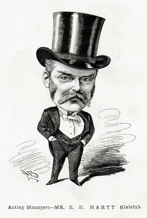 Framed Print : Cartoon portrait, Mr E B Hartt, Acting Manager Framed Print : Cartoon portrait, Mr E B Hartt, Acting Manager