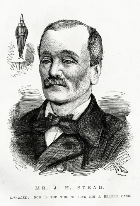 Framed Print : Cartoon portrait, Mr J H Stead Framed Print : Cartoon portrait, Mr J H Stead