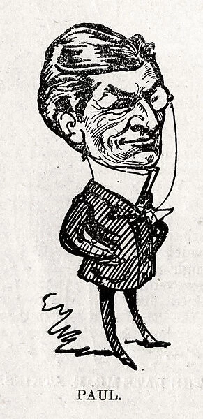 Cartoon portrait, Paul Martinetti, pantomime performer