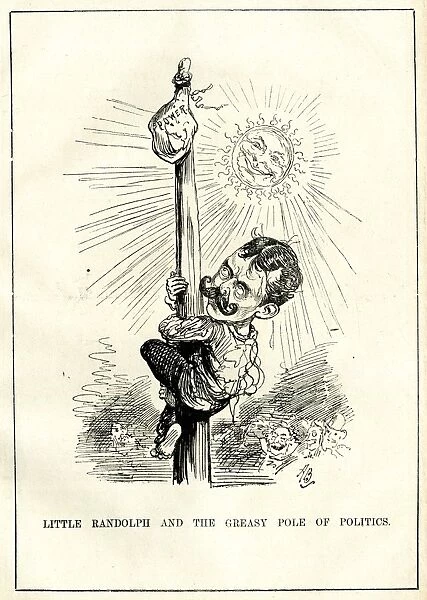 Cartoon, Randolph Churchill, British politician