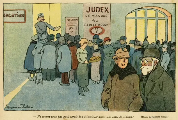 Framed Print : Cartoon, Rationing for the cinema? WW1 Framed Print : Cartoon, Rationing for the cinema? WW1