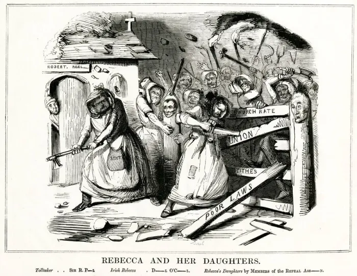 Framed Print : Cartoon, Rebecca and Her Daughters Framed Print : Cartoon, Rebecca and Her Daughters