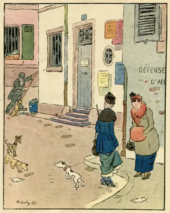 Framed Print : Cartoon, Replacing the maid, WW1 Framed Print : Cartoon, Replacing the maid, WW1