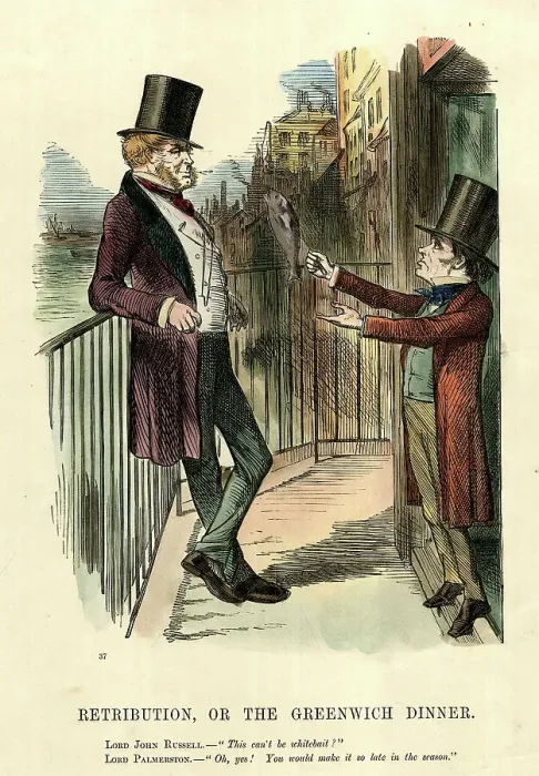 Framed Print : Cartoon, Retribution, or the Greenwich Dinner