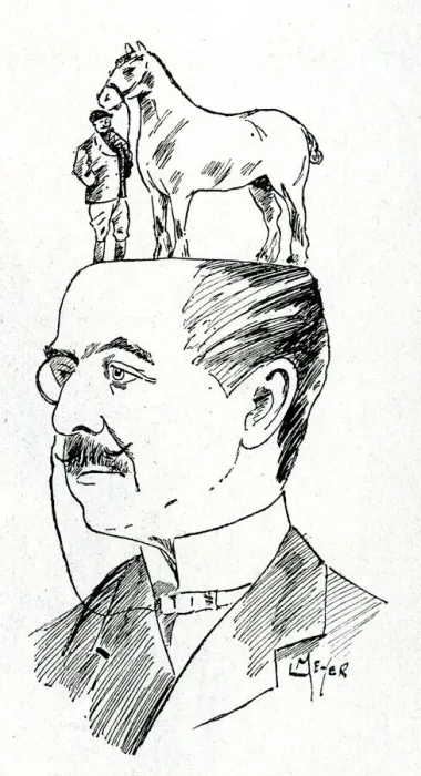Framed Print : Cartoon, Sir Walter Gilbey, wine merchant and philanthropist Framed Print : Cartoon, Sir Walter Gilbey, wine merchant and philanthropist