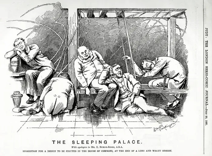 Framed Print : Cartoon, The Sleeping Palace (of Westminster) Framed Print : Cartoon, The Sleeping Palace (of Westminster)