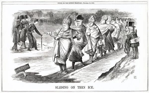Cartoon, Sliding on Thin Ice (Roman Catholicism)