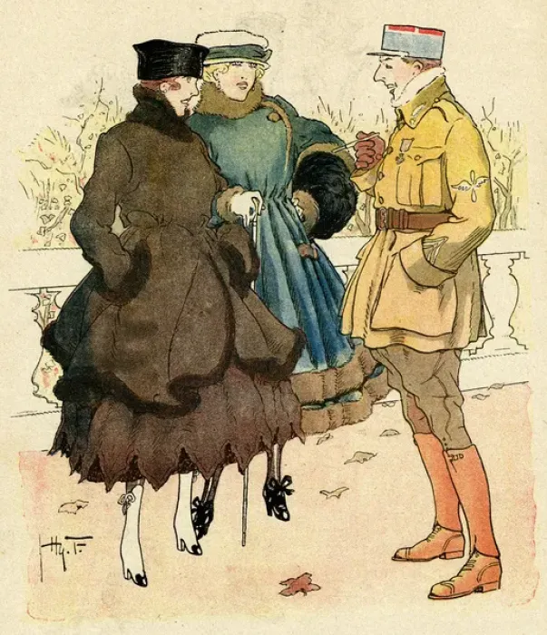 Framed Print : Cartoon, Stoicism, WW1 Framed Print : Cartoon, Stoicism, WW1