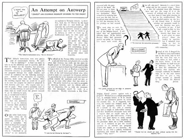 Cartoon story, An Attempt on Antwerp, WW1