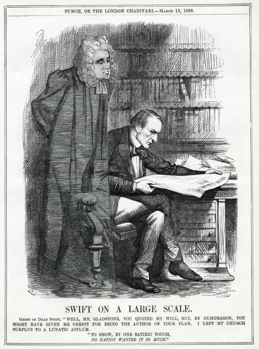 Framed Print : Cartoon, Swift on a Large Scale (Gladstone) Framed Print : Cartoon, Swift on a Large Scale (Gladstone)