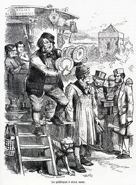 Cartoon, Twopenny Politics (Gladstone and Bright)