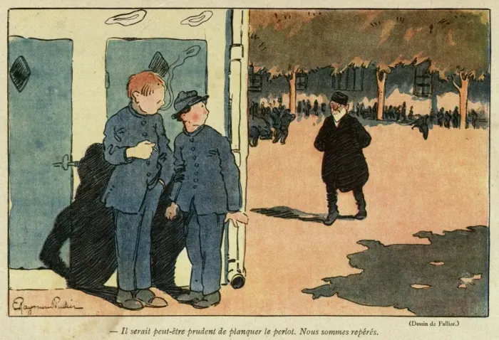 Framed Print : Cartoon, We ve been spotted, WW1 Framed Print : Cartoon, We ve been spotted, WW1