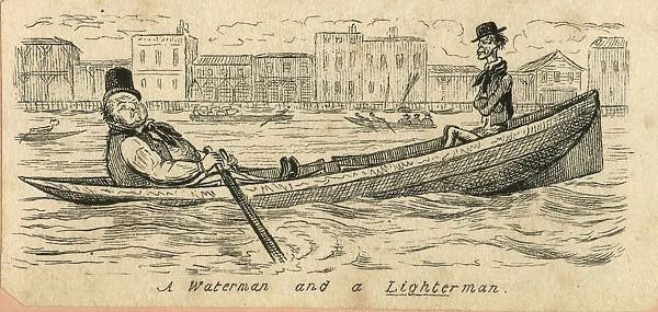 Cartoon, A Waterman and a Lighterman